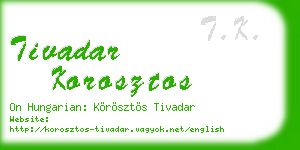 tivadar korosztos business card
