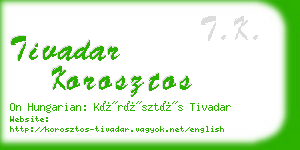 tivadar korosztos business card